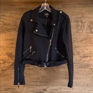 Knit motorcycle jacket